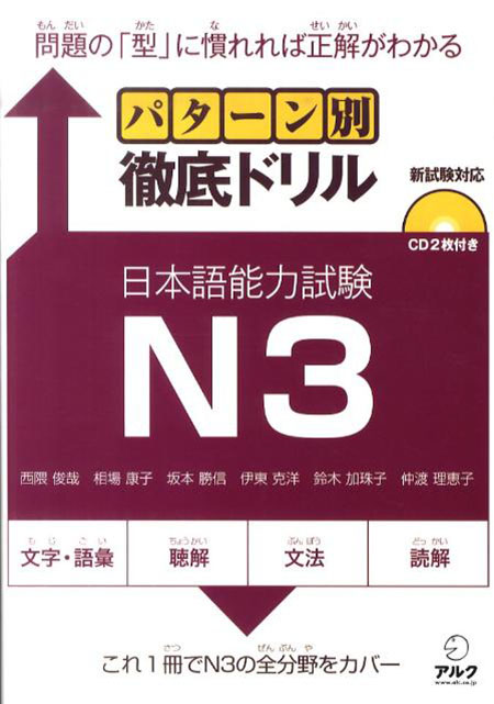 Download Pattern Betsu Tettei Drill N3 パターン別徹底ドリル日本語能力試験 N3 Pdf Audio Cd